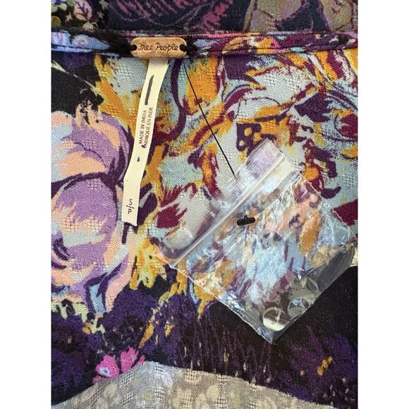 Free People Marais Duster Maxi Dress, Small Purple Patchwork Festival Resortwear - Picture 4 of 9